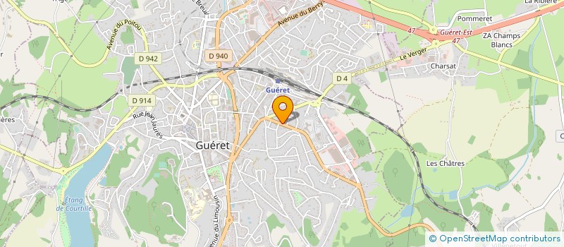 localisation de l'entreprise LA BOITE A VELOS à GUERET
