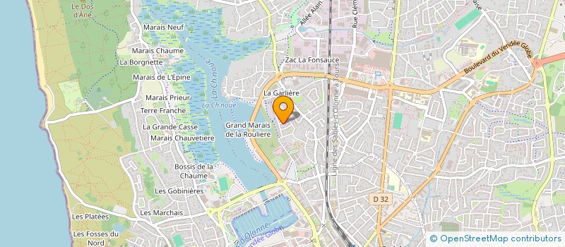 localisation de l'entreprise LA BOITE A VITRES  LES SABLES-D'OLONNE