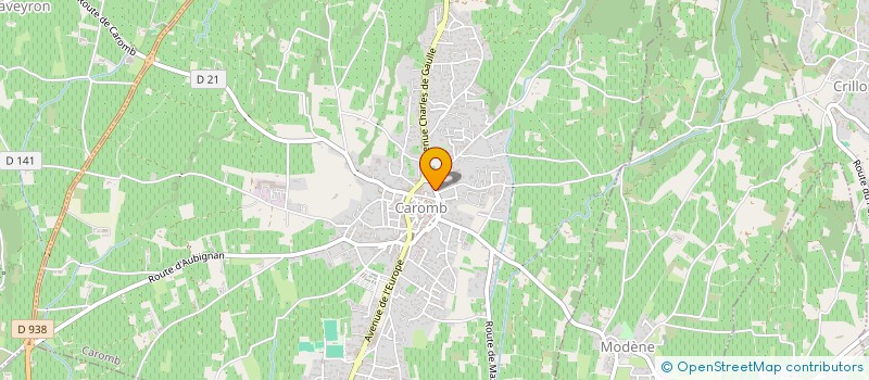 localisation de l'entreprise LA BOITE AU CARRE  CAROMB