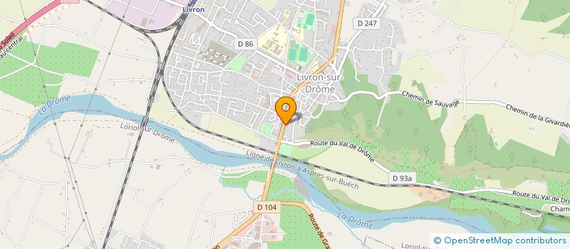 localisation de l'entreprise LA BOITE AUX 13 ARTS  LIVRON-SUR-DROME