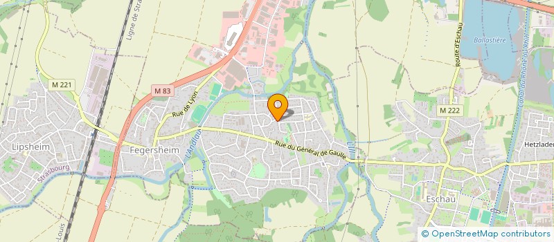 localisation de l'entreprise LA BOITE BLEUE  FEGERSHEIM