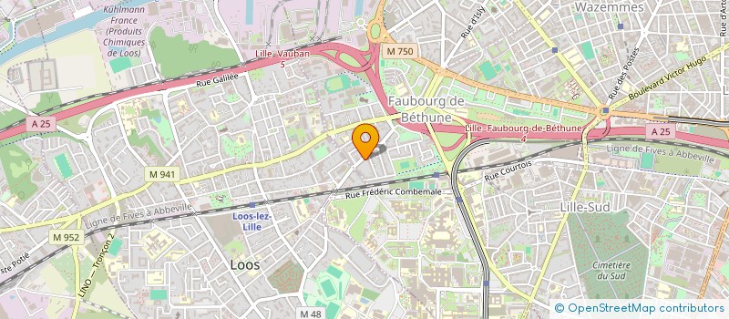 localisation de l'entreprise LA BOITE COMMUNE  LILLE