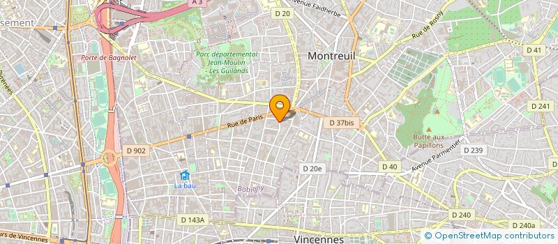 localisation de l'entreprise LA BOITE D'ACCORDEON à MONTREUIL