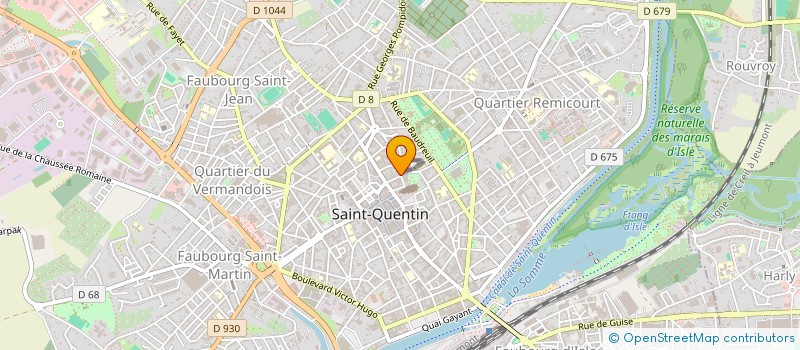 localisation de l'entreprise LA BOITE D'INSERTION ET DE FORMATIONS  SAINT-QUENTIN