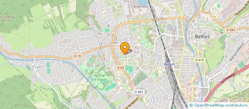 localisation de l'entreprise LA BOITE DE PANDORE à BELFORT