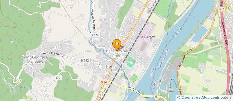 localisation de l'entreprise LA BOITE DE PANDORE  CHARMES-SUR-RHONE