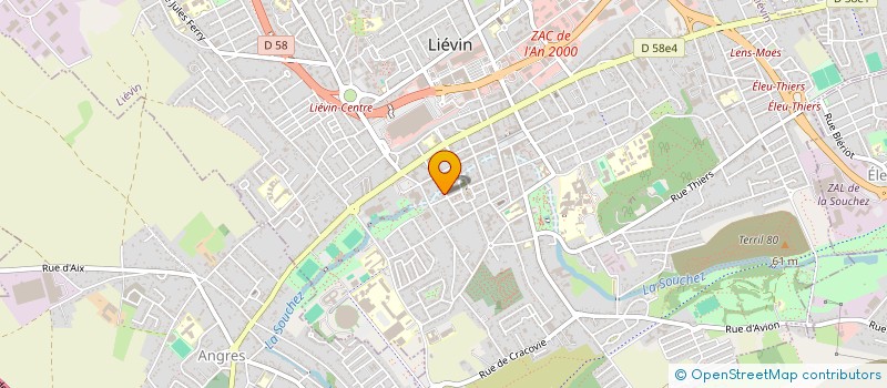 localisation de l'entreprise LA BOITE DE SCENE  LIEVIN