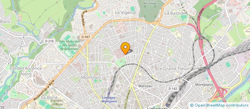 localisation de l'entreprise LA BOITE DES PANDORES à LIMOGES
