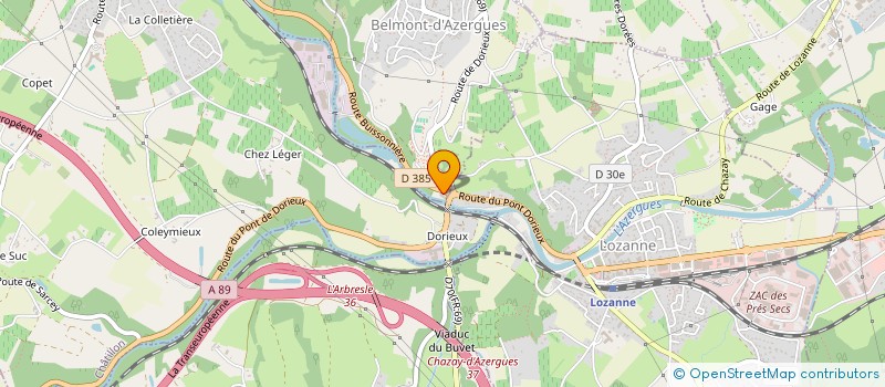 localisation de l'entreprise LA BOITE NOIRE LABO  BELMONT D'AZERGUES