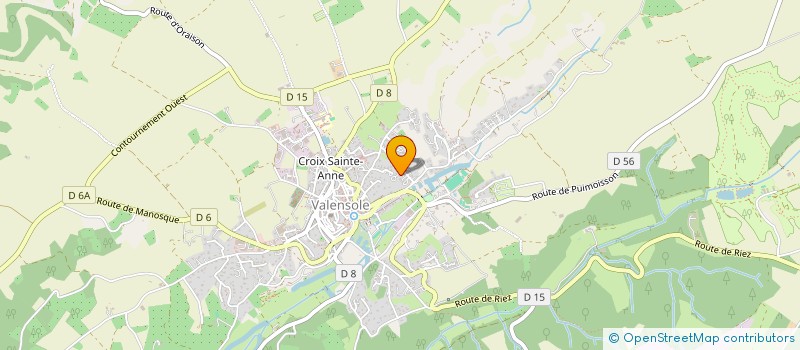 localisation de l'entreprise LA BOITE OUVERTE, RESSOURCES EDUCATIVES  VALENSOLE