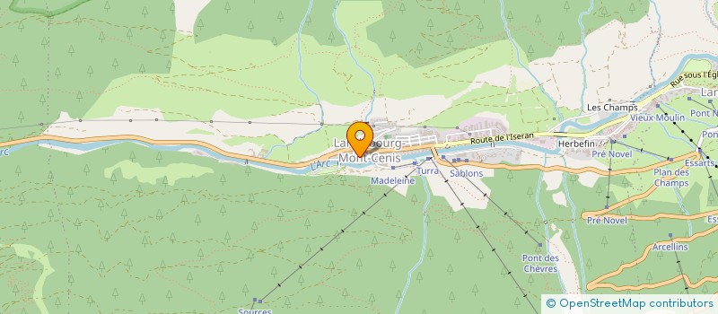 localisation de l'entreprise LA BOMBARDE  VAL-CENIS