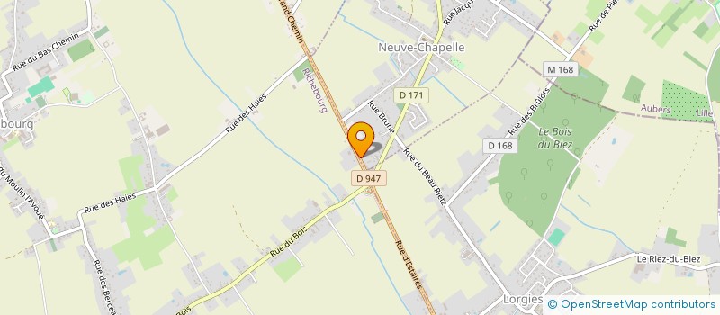 localisation de l'entreprise LA BOMBE  NEUVE-CHAPELLE