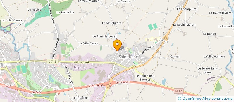 localisation de l'entreprise LA BOMBINE  HILLION