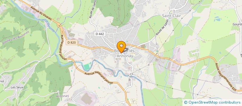 localisation de l'entreprise LA BONLOCULIENNE  BOULIEU-LES-ANNONAY