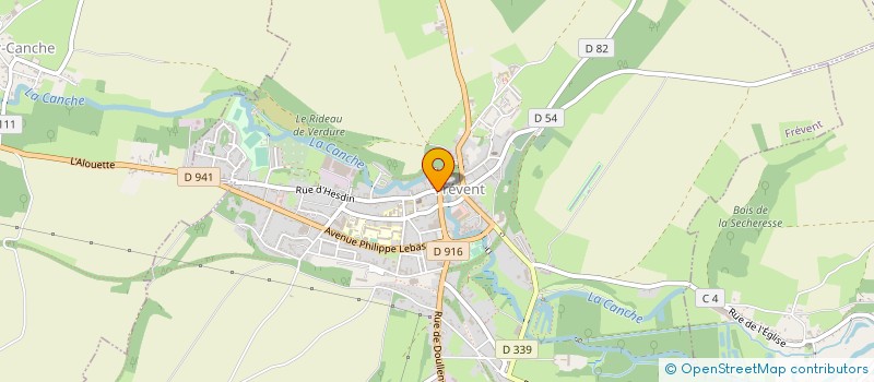 localisation de l'entreprise LA BONNE ENTENTE  FREVENT