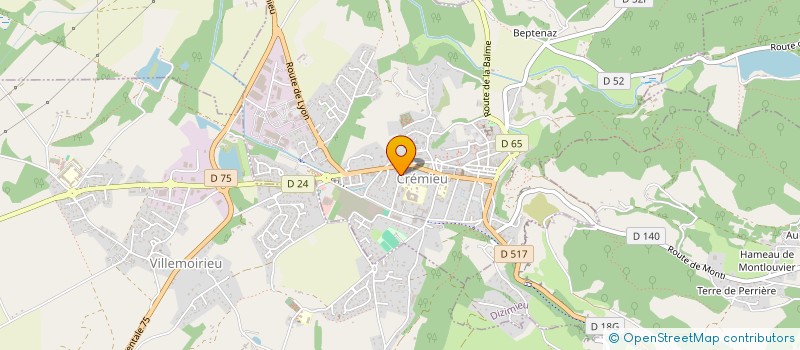 localisation de l'entreprise LA BONNE FOURCHETTE  CREMIEU