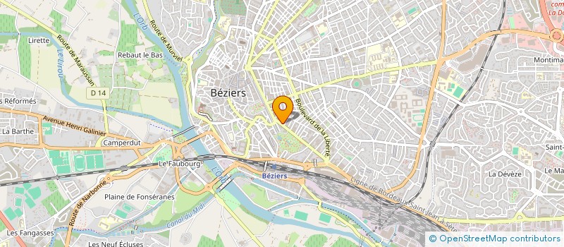 localisation de l'entreprise LA BONNE PIZZA  BEZIERS
