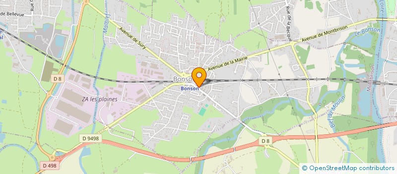 localisation de l'entreprise LA BONNE VOIE  BONSON