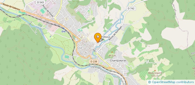 localisation de l'entreprise LA BONNETERIE à DIE
