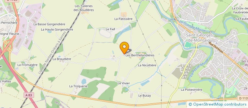 localisation de l'entreprise LA BONNETIERE à MONTAIGU-VENDEE