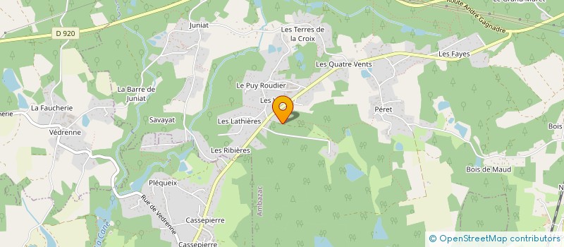 localisation de l'entreprise LA BORDE  AMBAZAC