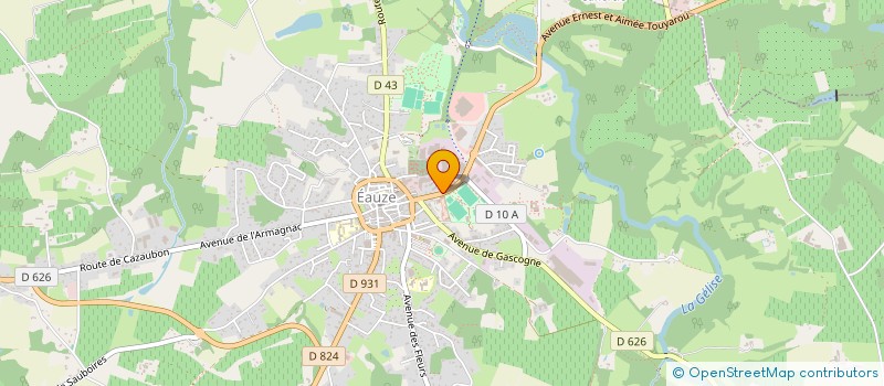 localisation de l'entreprise LA BORDE DE BIDAU  EAUZE