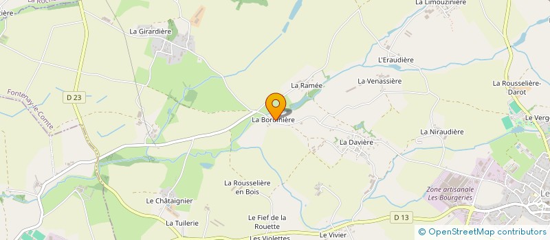 localisation de l'entreprise LA BORDINIERE  LE BOUPERE