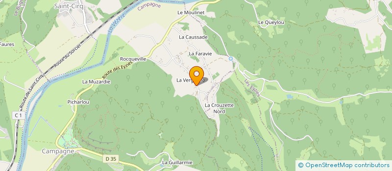 localisation de l'entreprise LA BORIE BASSE à CAMPAGNE