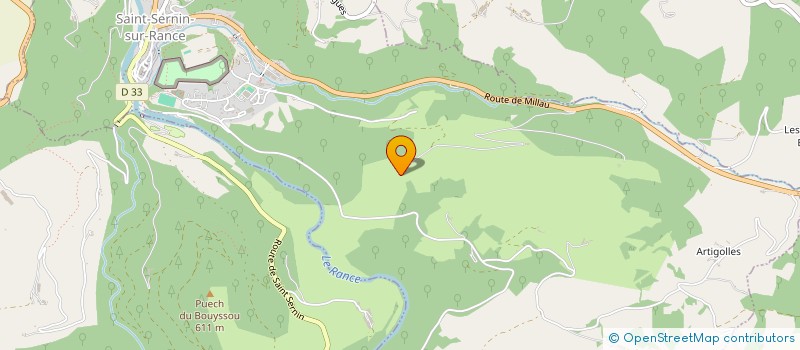 localisation de l'entreprise LA BORIE DE BELLY (B2B)  SAINT-SERNIN-SUR-RANCE