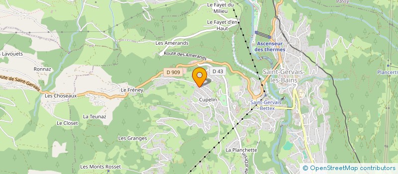 localisation de l'entreprise LA BORNE  SAINT-GERVAIS-LES-BAINS