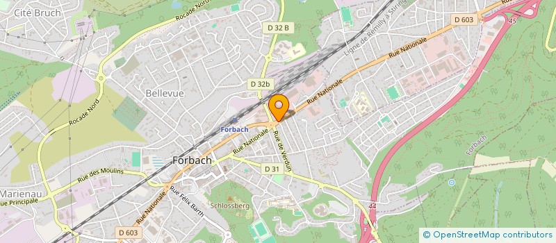 localisation de l'entreprise LA BOTTEGA D'UMBERTO'S à FORBACH