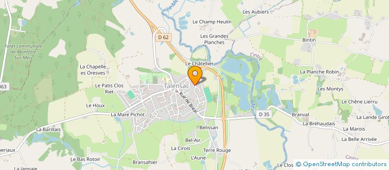 localisation de l'entreprise LA BOUCHERIE  TALENSAC