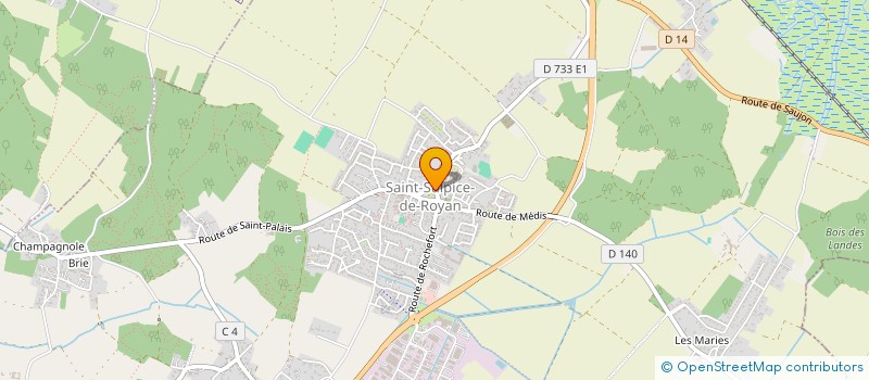 localisation de l'entreprise LA BOUCHERIE DE LA BELLE COTE  SAINT-SULPICE-DE-ROYAN