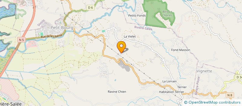 localisation de l'entreprise LA BOUCHERIE DE LA FERME  RIVIERE-SALEE