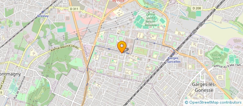 localisation de l'entreprise LA BOUCHERIE DE LA PLACE à SARCELLES