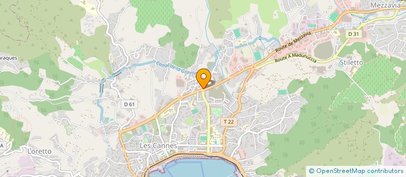 localisation de l'entreprise LA BOUCHERIE DE LA ROCADE MARTINETTI ET FILS à AJACCIO