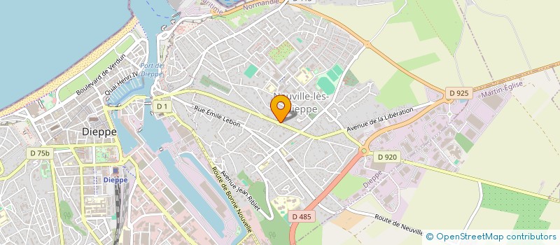 localisation de l'entreprise LA BOUCHERIE DE MON VILLAGE 76 à DIEPPE