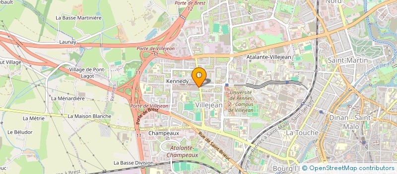 localisation de l'entreprise LA BOUCHERIE DE VILLEJEAN  RENNES