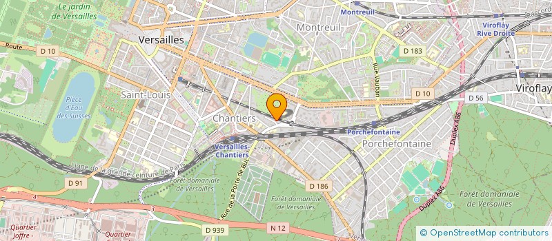 localisation de l'entreprise LA BOUCHERIE DES CHANTIERS à VERSAILLES