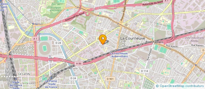 localisation de l'entreprise LA BOUCHERIE DES FRERES à LA COURNEUVE