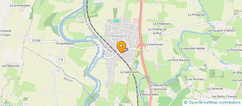 localisation de l'entreprise LA BOUCHERIE DES TEMPS MODERNES  CHEVAIGNE