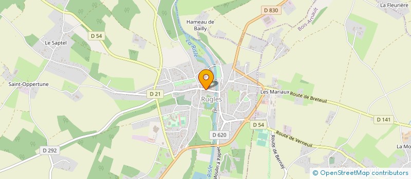 localisation de l'entreprise LA BOUCHERIE DU CENTRE  RUGLES