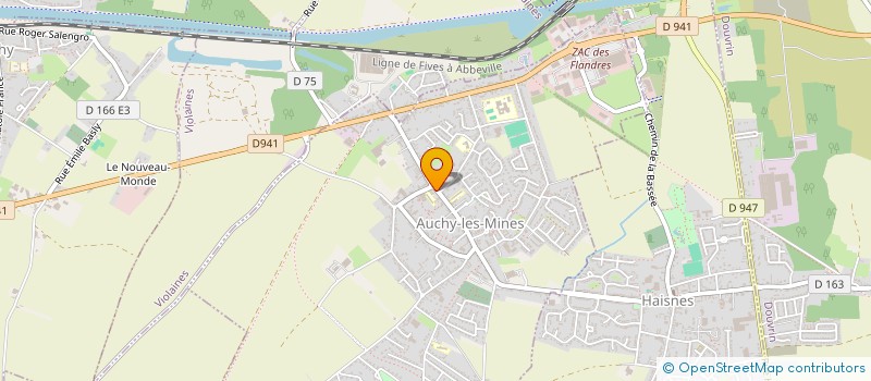 localisation de l'entreprise LA BOUCHERIE DU COIN  AUCHY-LES-MINES