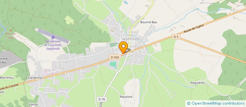 localisation de l'entreprise LA BOUCHERIE DU COIN à SEPTFONDS