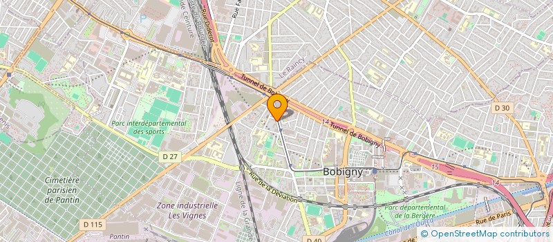 localisation de l'entreprise LA BOUCHERIE DU MARCHE  BOBIGNY