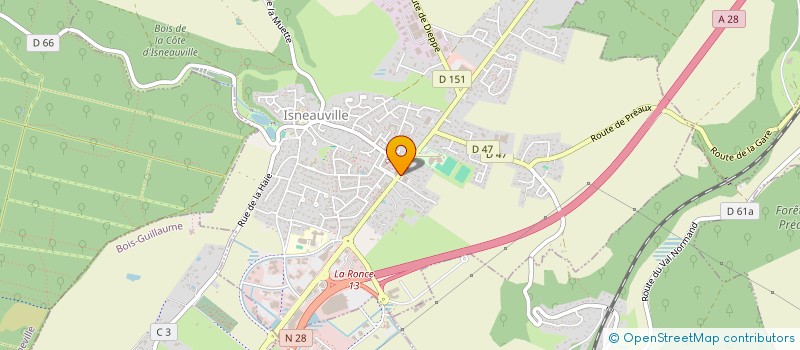 localisation de l'entreprise LA BOUCHERIE DU MARCHE COUVERT à ISNEAUVILLE