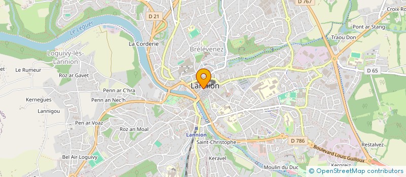 localisation de l'entreprise LA BOUCHERIE DU MIROIR à LANNION