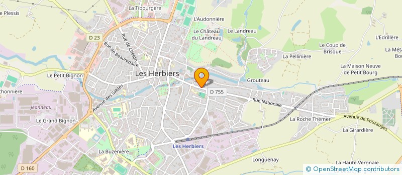 localisation de l'entreprise LA BOUCHERIE DU PETIT BOURG à LES HERBIERS