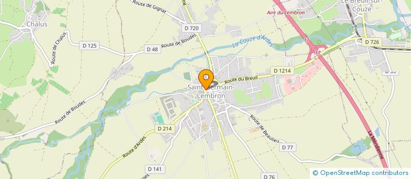 localisation de l'entreprise LA BOUCHERIE DU TERROIR  SAINT-GERMAIN-LEMBRON