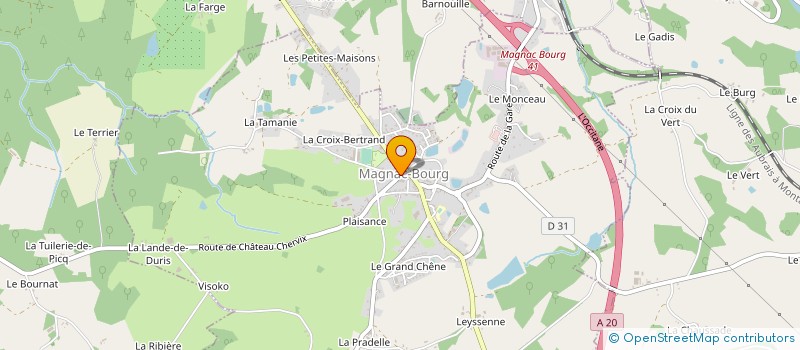 localisation de l'entreprise LA BOUCHERIE LIMOUSINE à MAGNAC-BOURG
